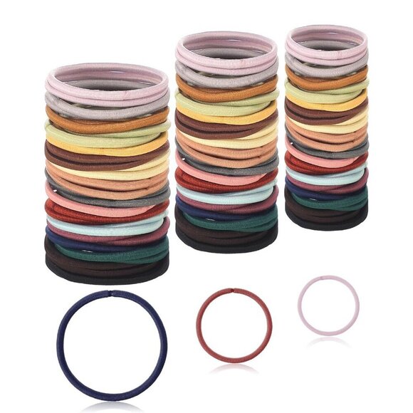 600 Pcs No-metal Hair Ties Bulk Elastic Ponytail Holders for Women Chaos main image 4